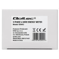 Qoltec Trójfazowy elektroniczny licznik | miernik zużycia energii na szynę DIN | 400V | 100A | LCD | 4P