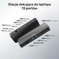 Unitek Stacja dokująca 12w1 USB-C, HDMI 2.1, USB 4, PD 100W; D1079A