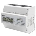 Qoltec Trójfazowy dwukierunkowy elektroniczny licznik | miernik zużycia energii na szynę DIN | 400V | 100A | LCD | 4P