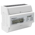 Qoltec Trójfazowy dwukierunkowy elektroniczny licznik | miernik zużycia energii na szynę DIN | 400V | 100A | LCD | 4P