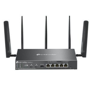 TP-LINK Brama sieciowa gigabitowa ER706WP-4G Omada 4G+ Cat6 AX3000 VPN 4-Port PoE+ 1× Gigabit SFP WAN/LAN, 1× Gigabit RJ45 WAN, 4× Gigabit WAN/LAN ER7