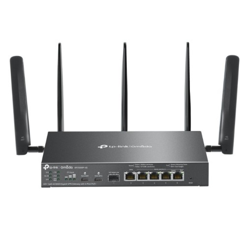 TP-LINK Brama sieciowa gigabitowa Omada 4G+ Cat6 AX3000 VPN with 4-Port PoE+PORT: 1× Gigabit SFP WAN/LAN Port, 1× Gigabit RJ45 WAN Port, 4× Gigabit WA