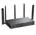 TP-LINK Brama sieciowa gigabitowa Omada 4G+ Cat6 AX3000 VPN with 4-Port PoE+PORT: 1× Gigabit SFP WAN/LAN Port, 1× Gigabit RJ45 WAN Port, 4× Gigabit WA
