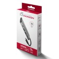 AXAGON HMC-5G21 Wieloportowy hub USB 5in1, 10Gbps, 2x USB-A + 2x USB-C + HDMI 4K/30Hz, PD 60W, 13cm USB-C kabel