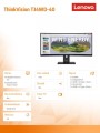 Lenovo Monitor 34 cale ThinkVision T34WD-40 64AEGAT1EU