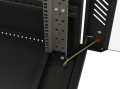 Lanberg Szafa instalacyjna rack stojąca 19" 22U 600x1000 czarna drzwi   przeszkolne ( flat pack)