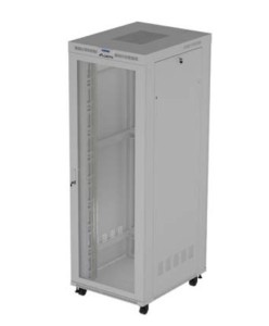 Lanberg Szafa instalacyjna rack stojąca 19 cali 47U 800x1000 szara drzwi perforowane LCD (flat pack) V2