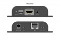 Digitus Przedłużacz (extender) po skrętce kat.6 HDMI 4K/60Hz przez IP 1G lub do 120m/200m, max. 253 odbiorniki, sterowanie IR - zestaw (odbiornik/nada