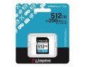 Kingston Karta SD 512GB Canvas Go Plus 200/160 MB/s C10 U3 V30