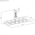 Maclean Organizer podbiurkowy MC-105 B, na kable