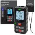 Qoltec Cyfrowy dalmierz laserowy z poziomicą | podświetlany LCD | 120m