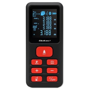 Qoltec Cyfrowy dalmierz laserowy | podświetlany LCD | 50m