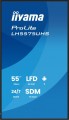 IIYAMA Monitor 55 cali LH5575UHS-B2AG,24/7,IPS,ANDROID.11,4K,  WiFi,         iiSignage2, FailOver, EShare, 24/7, full daisy chain