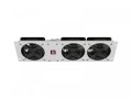 Lanberg Panel wentylacyjny pionowy 19 cali 3U do szaf rack, trzy wentylatory, 230V, szary