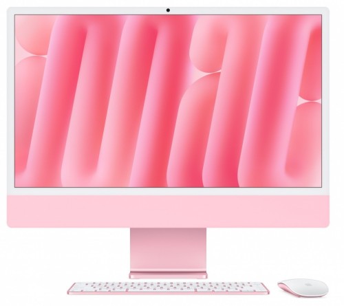 Apple iMac 24 cale: M4 10/10, 16GB, 256GB SSD - Różowy
