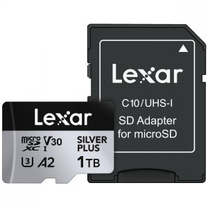 Lexar Karta pamięci microSD 1TB C10 A2 U3 V30 205/150MB/s Silver Plus