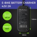 Qoltec Ładowarka Pro do roweru Bosch 36V | 42V | 2A | Bosch plug |      wodoodporna + kabel zasilajšcy