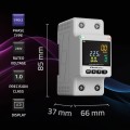 Qoltec Jednofazowy elektroniczny licznik | miernik zużycia energii | DIN35 | zdalne sterowanie | historia pomiaru | WiFi | TUYA | Smart life