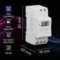 Qoltec Elektroniczny programator czasowy TIMER na szynę DIN z wbudowanš bateriš | harmonogram 7 dni | 16 programów