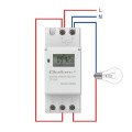 Qoltec Elektroniczny programator czasowy TIMER na szynę DIN z wbudowanš bateriš | harmonogram 7 dni | 16 programów