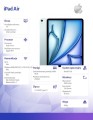 Apple iPad Air 13 cali WiFi 256GB Niebieski