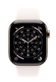 Apple Watch Series 11 GPS + Cellular koperta 46 mm z tytanu w kolorze złotym, pasek sportowy w kolorze łagodnego różu - rozmiar S/M