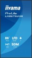 IIYAMA Monitor 86 cali LH8675UHS-B2AG,24/7,IPS,ANDROID.11,4K,  WiFi,         iiSignage2, FailOver, EShare, 24/7, full daisy chain