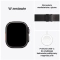 Apple Watch Ultra 3 GPS + Cellular, koperta 49 mm z tytanu w kolorze czarnym, bransoleta mediolańska z tytanu w kolorze czarnym - rozmiar L