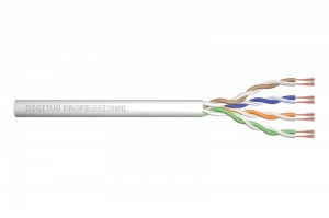 Digitus Kabel teleinformatyczny patchcordowy kat.6A, U/UTP, linka, AWG 26/7, LSOH, 100m, karton, szary