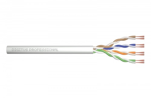 Digitus Kabel teleinformatyczny patchcordowy kat.6A, U/UTP, linka, AWG 26/7, LSOH, 100m, szary, karton
