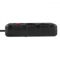 Maclean Listwa zasilająca MCE392 B, 4 gniazda 3xUSB, 110-240V AC 50/60Hz, 2.1A max 2500W, 1,5m czarna