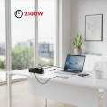 Maclean Listwa zasilająca MCE389 B 6 gniazd 4xUSB-A, 1xUSB-C 110-240V AC 50/60Hz, 2.1A max 2500W, czarna