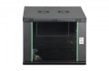 Digitus Szafa sieciowa wisząca Dynamic 19" 9U rack 474x600x600mm, drzwi szyba, czarna, niezłożona, 60kg