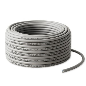 Qoltec Kabel Patchcord sieciowy skrętka UTP | Miedziany Cu | CAT6 | Highspeed 1Gb/s | LAN | 25m | Szary