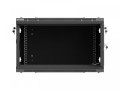 Lanberg Szafa instalacyjna rack wisząca 19 cali 6U 600x600 czarna drzwi perforowane (flat pack)