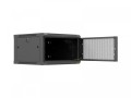 Lanberg Szafa instalacyjna rack wisząca 19 cali 6U 600x600 czarna drzwi perforowane (flat pack)