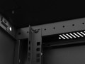 Lanberg Szafa instalacyjna rack wisząca 19 cali 9U 600x600 czarna drzwi     perforownae ( flat pack)