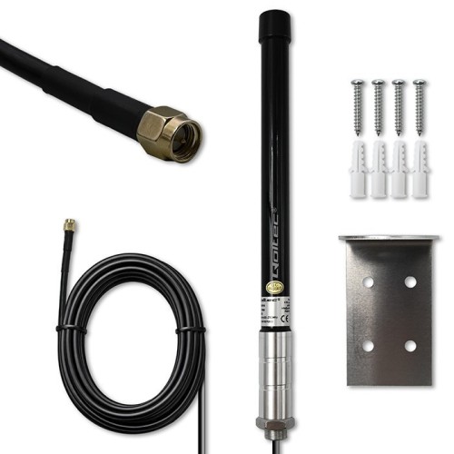 Qoltec Antena 4G LTE | 15dBi | dookólna | zewnętrzna | SMA | włókno szklane