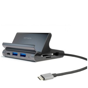 4smarts Podstawka tablet/smartphone 7w1 DeX 2xUSB-C/ 2xUSB-A/ HDMI/SD/   microSD/ RJ45