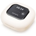 4smarts Słuchawki Bluetooth OWS tłumacz AI SkyBuds z ekranem Beżowe