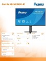 IIYAMA Monitor 23.8 cala XB2493HSU-B1 IPS.HDMI.DP.2x2W.USBx2, 350cd,1500:1,    HAS 150/PIVOT