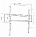 ART Uchwyt do TV LCD/LED/Multimedia 65-120 cali 200KG AR-94XXL reg. Solid 32mm max VESA 900x600
