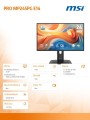 MSI Monitor PRO MP245PG E14 23.8 cala/LED/FHD/Flat/144Hz/Black