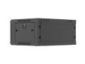 Lanberg Szafa instalacyjna rack wisząca 19 cali 4U 600x450 czarna drzwi metalowe (flat pack)