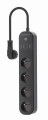 Gembird Inteligentna listwa zasilająca Tuya 4xFR 2xUSB-A 1xUSB-C Czarna
