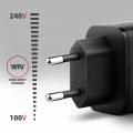 AXAGON Ładowarka sieciowa ACU-PQ67D PD&QC 67W 2-port GaN, Ekran LED, USB-A  + USB-C