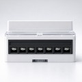 Qoltec Trójfazowy elektroniczny licznik | miernik zużycia energii na szynę DIN | 400V | 100A | LCD | LED | 7P