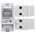 Qoltec Jednofazowy elektroniczny licznik zużycia energii na szynę DIN | RESET | licznik okresowy i stały | 230V | 60A | LCD | LED | 2P