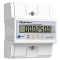 Qoltec Trójfazowy elektroniczny licznik z resetem | miernik zużycia energii na szynę DIN | 400V | 100A | LCD | LED | 4P