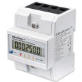 Qoltec Trójfazowy elektroniczny licznik z resetem | miernik zużycia energii na szynę DIN | 400V | 100A | LCD | LED | 4P